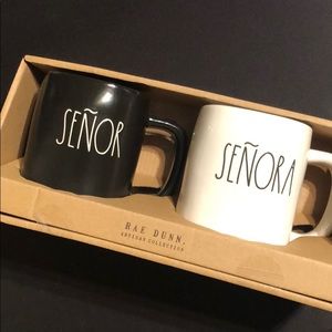 Rae Dunn Senor and Senora Mug Set